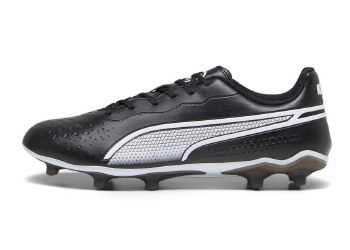 Puma King Match Firm Ground Football Boots Black White Size 8.5