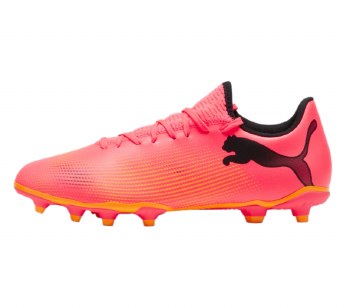 Puma Future 7 Play Firm Ground Football Boots Sunset Glo Black Sun Stream Size 9.5