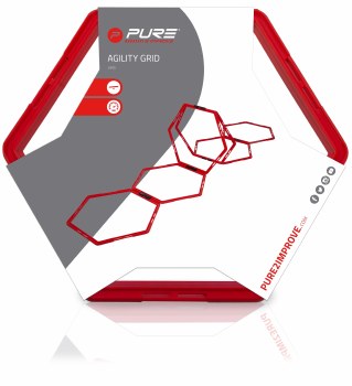 Pure2improve Hexagon Agility Grid (Red)
