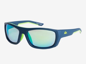 Quiksilver Knockout Sunglasses Matt Navy Flash Green