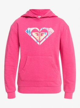 Roxy Happiness Forever Girls Hoodie (Pink Guava) Age 16