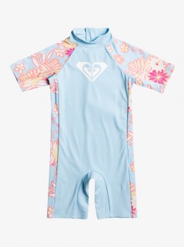 Roxy Funny Childhood - 3/4 Sleeve UPF 50 Rash Guard (Cool Blue) Age 5