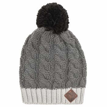 Saltrock Seasons Bobble Hat (Grey Black) Womens