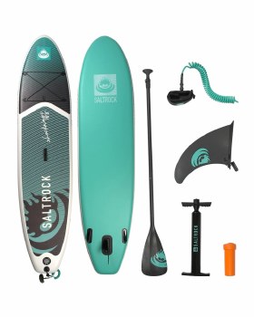 Saltrock Shockwave Stand Up Paddle Board (Green White) 10'8"