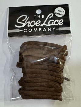 The Shoe Lace Company 5mm Round Laces Chocolate Brown
