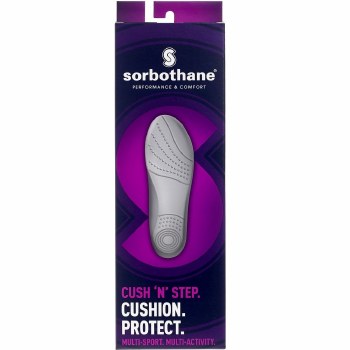 Sorbothane Cush N Step Insoles (Grey Purple) 7 Uk