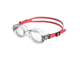 Speedo Futura Classic Swimming Goggles Red Clear Lens Junior 6-14