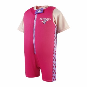 Speedo Character Printed Swim Float Suit Pink Purple Age 2-3