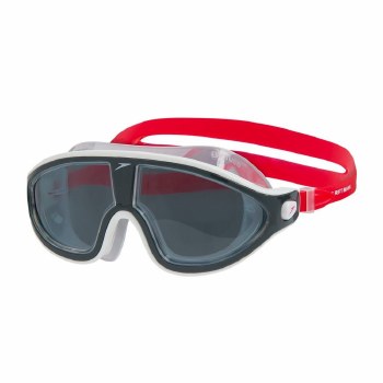 Speedo Biofuse Rift Swimming Mask White Red Smoke Lens Adult