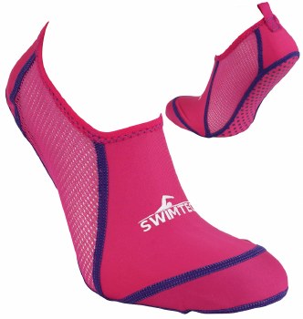 Swimtech Pool Socks (PInk) 10-13 Junior