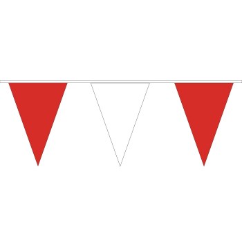 TCF Red White Colour Bunting 10M