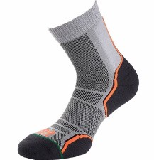 1000 Mile Trail Sock 2 Pair Pack (Light Grey Black Orange) 6-8.5 Uk 1000 Mile Trail Sock 2 Pair Pack (Light Grey Black Orange) 6-8.5 Uk