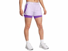 Under Armour Play Up 2 in 1 Shorts 3.0 Salt Purple Lavish White Size Medium