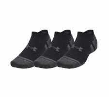 Under Armour Performance Tech Invisible 3 Pack Socks Black Jet Grey Size 7.5 to 12