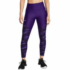 Under Armour Tech™ Printed Panel Ankle Leggings Purple Print Lavish Size Small