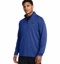 Under Armour Match Play 1/4 Zip Top Tech Blue Black Size XL