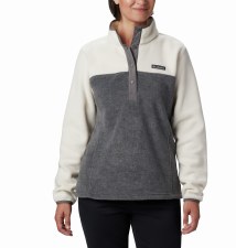 Columbia Women's Benton Springs™ Half Snap Pullover Fleece City Grey Heather Chalk Size Medium