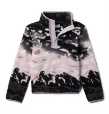 Columbia Helvetia™ II Sherpa Half Snap Printed Shale Purple Sisters Size Small Junior
