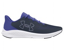 Under Armour Women's Charged Pursuit 3 Big Logo Running Shoes Downpour Grey Starlight Size 5