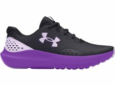 Under Armour Girls Surge 4 GS Running Shoes Black Lavish Purple Size 3