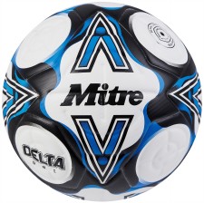 Mitre Delta One Football White Black Blue Size 5