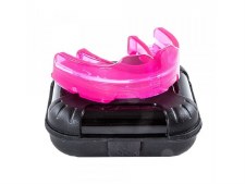 Makura Lithos Pro Senior Mouth Guard - Designed For Braces Crystal Pink