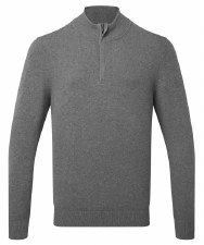 Asquith & Fox Men's Cotton Blend ¼ Zip Sweater Charcoal Size Large Asquith & Fox Men's Cotton Blend ¼ Zip Sweater Charcoal Size Large