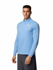 Castore Adapt Mens 1/4 Zip Long Sleeve Sky Blue Size Medium
