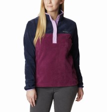 Columbia Women's Benton Springs™ Half Snap Pullover Fleece Marionberry Dark Nocturnal Size Small