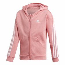 Adidas 3S Full Zip Girls Hoodie (Pink White) 9-10 Adidas 3S Full Zip Girls Hoodie (Pink White) 9-10