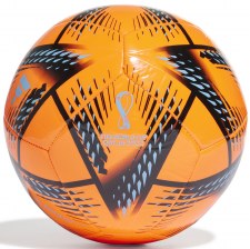 Adidas Al Rihla Club Football (Solar Orange Black Pantone) Size 5 Adidas Al Rihla Club Football (Solar Orange Black Pantone) Size 5