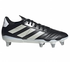 Adidas Kakari Soft Ground Rugby Boots Black White Silver Size 7