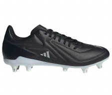 Adidas RS15 Soft Ground Rugby Boots Black Silver White Size 8