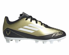 Adidas F50 Club Messi Firm Ground Junior Football Boots Black Gold Size 3 Central Sports