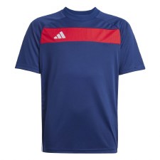 Adidas Trio 25 Essentials Kids Tee Navy Blue Red Size 9-10 Adidas Trio 25 Essentials Kids Tee Navy Blue Red Size 9-10