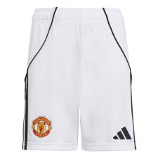 Adidas Manchester United 25/26 Home Shorts Kids White Age 7-8
