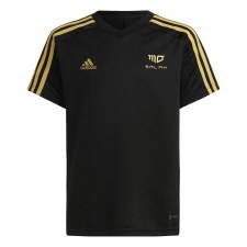 Adidas Mo Salah 3 Stripe Junior Jersey (Black Gold) Age 9-10