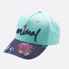 Animal Blossom Adjustable Cap Girls (Mint Green Navy Floral) Small - Medium Animal Blossom Adjustable Cap Girls (Mint Green Navy Floral) Small - Medium
