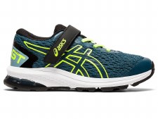 Asics GT1000 9 PS Kids (Teal Blue Yellow) 12 Asics GT1000 9 PS Kids (Teal Blue Yellow) 12