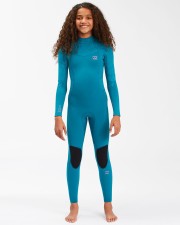 Billabong 302 Teen Synergy 3/2 Back Zip Wetsuit (Blue Lagoon) Age 14