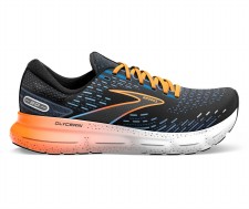 Brooks Glycerin 20 Men's Running Shoes (Black Classic Blue Orange) Size 8 Brooks Glycerin 20 Men's Running Shoes (Black Classic Blue Orange) Size 8