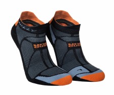 Hilly Marathon Fresh Socklet (Black Orange)  9 to 11 Uk