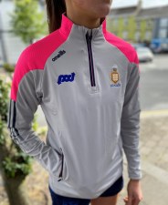 O'Neills Clare Ladies Nevada Half Zip (Silver Knockout Pink Marine) Age 9-10