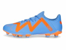 Puma Future Play Firm Ground Football Boots (Blue Glimmer Puma White Ultra Orange) Size 8.5