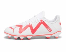 Puma Future Play Firm Ground Junior Football Boots Puma White Fire Orchid Size 3 Puma Future Play Firm Ground Junior Football Boots Puma White Fire Orchid Size 3