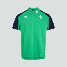 Canterbury Ireland Vapodri Cotton Pique Polo 2019-20 (Green Navy) Medium Canterbury Ireland Vapodri Cotton Pique Polo 2019-20 (Green Navy) Medium