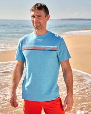SaltrockTaped Stripe Men's Short Sleeve T-Shirt Blue Size Small