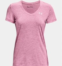 Under Armour Tech Twist V-Neck Tee (Pink Marl) Medium