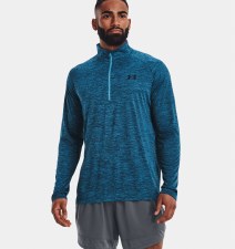 Under Armour Tech 2.0 1/2 Zip (Blue Melange) XS