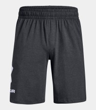 Under Armour Sportstyle Cotton Shorts (Grey White) Large